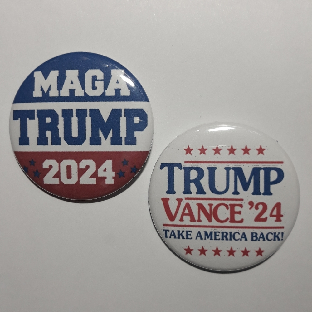 (New) MAGA Trump Pinback Button Set